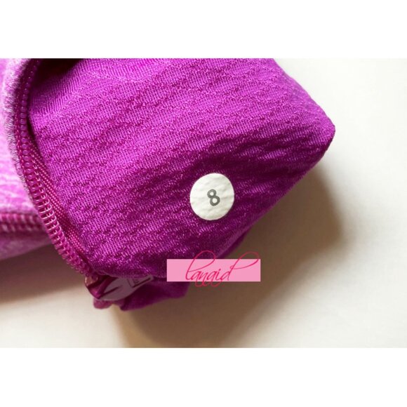 Lululemon Think Fast Long Sleeve Heathered Ultra Violet Pink Purple Ruched Top 8 - Picture 14 of 15